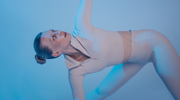 Woman doing a PILAT3S stretch